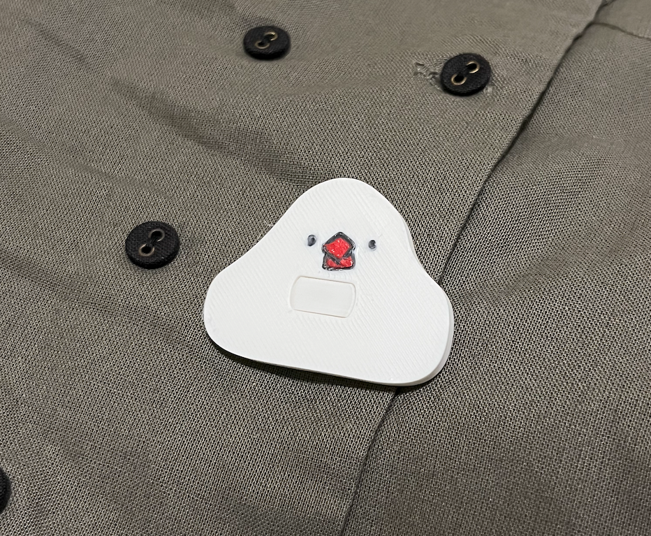 White Java Sparrow Brooch Pin 白文鳥別針