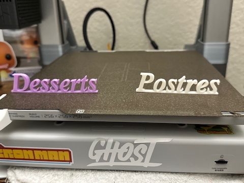 Dessert Signs