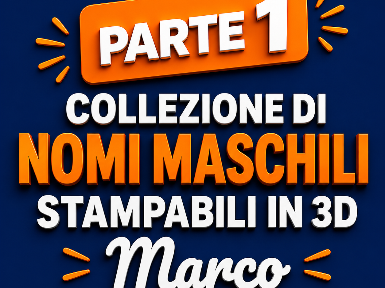 Nomi maschili parte 1