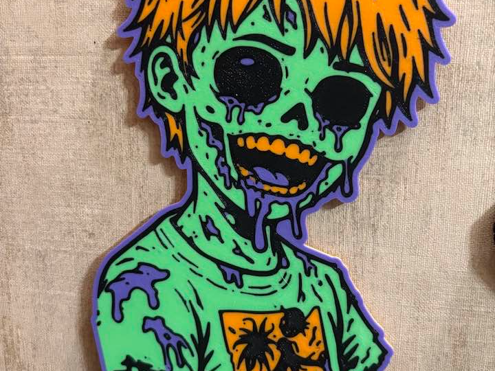 zombie boy wall art