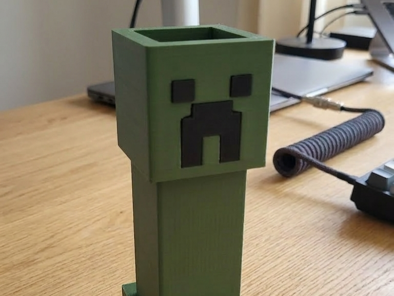 Minecraft Creeper Pen Holder – No Supports/Modular