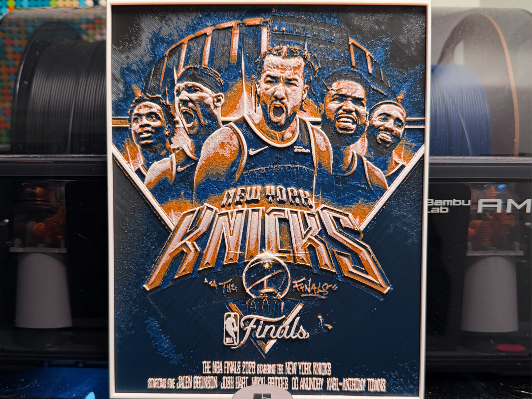 New York Knicks NBA Finals 2026 HueForge -W+WO AMS