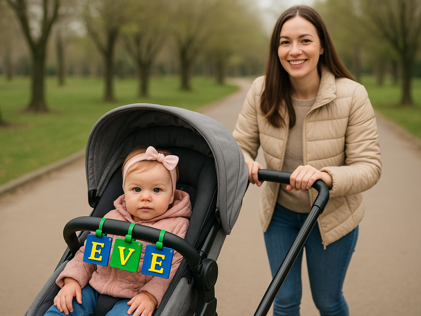 Braille Alphabet Stroller Tags