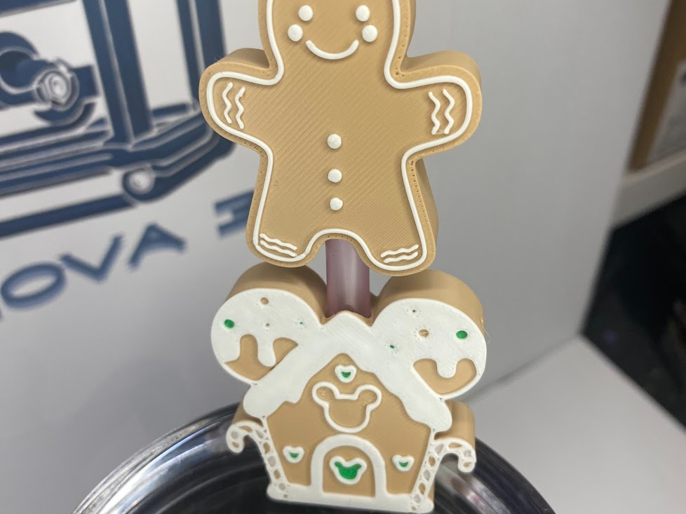 gingerbread mickey house straw topper
