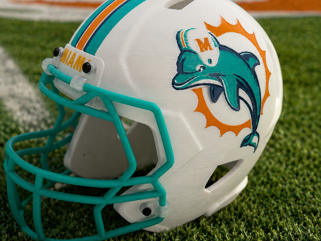 Miami Dolphins Mini Helmet 97–2012 Throwback Style