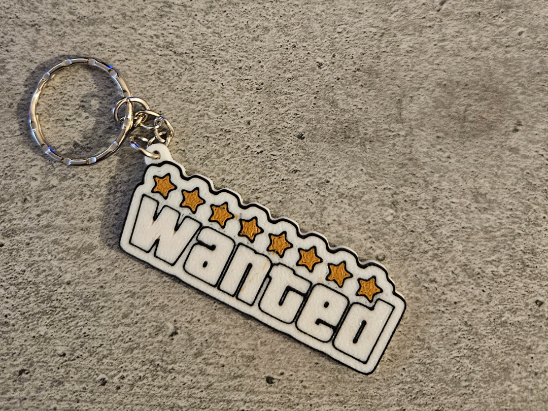 Wanted Keychain