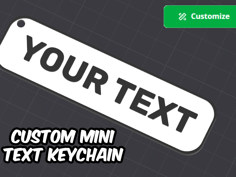 Custom Mini Text Keychain [OpenSCAD]