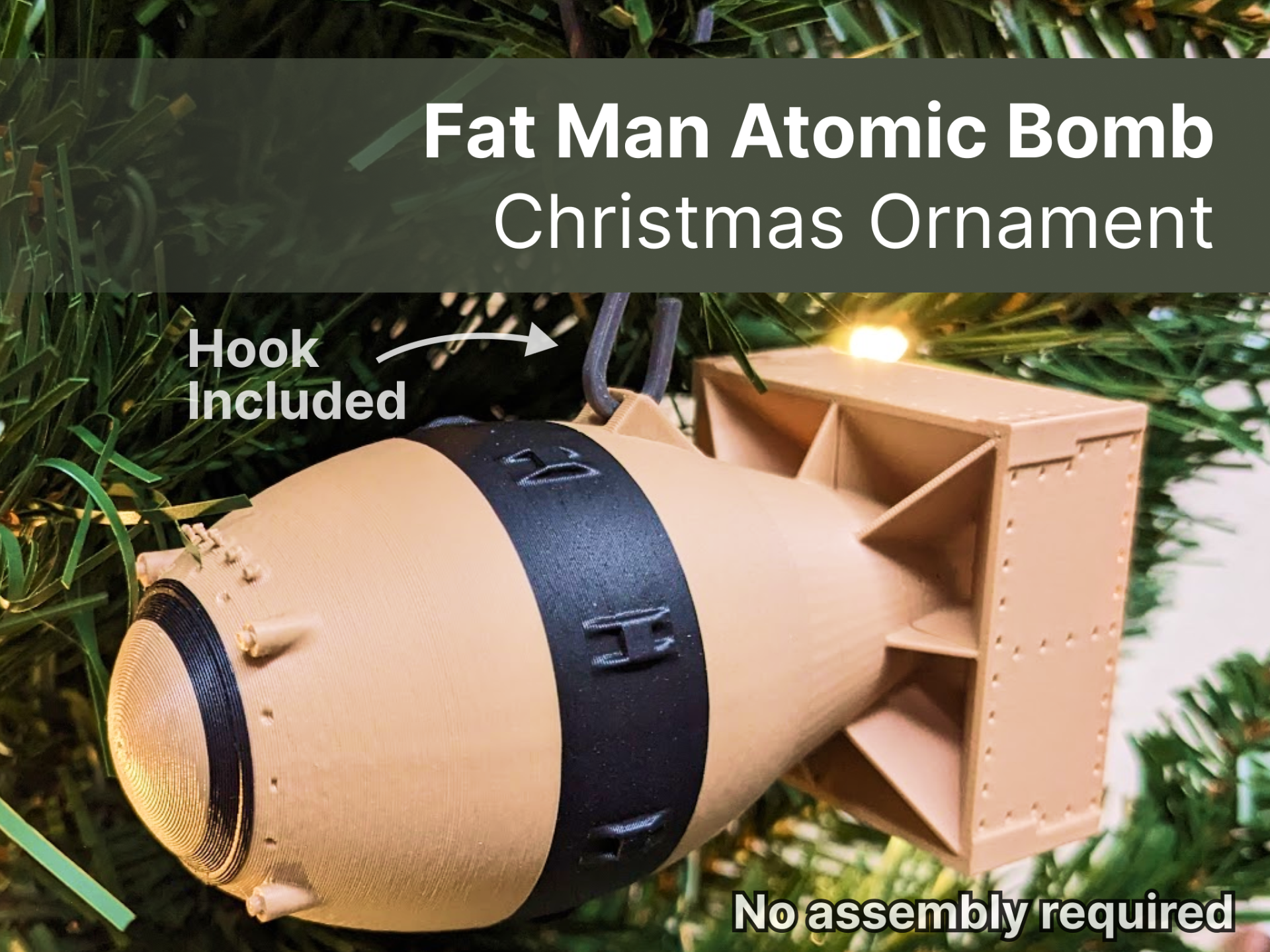 Fat Man | Christmas Ornament | 2nd Atomic Bomb*