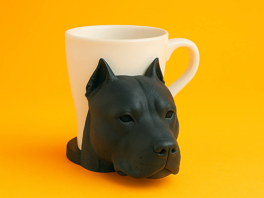 Staffordshire Bull Terrier Coaster (Cropped Ears)