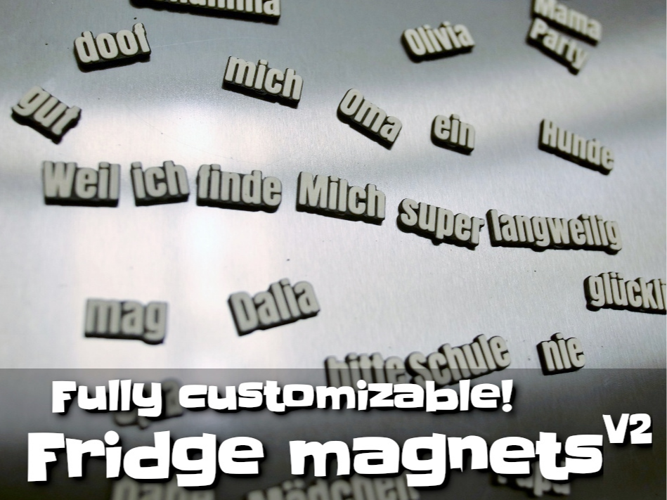 Fridge magnet poetry V2 - configurable