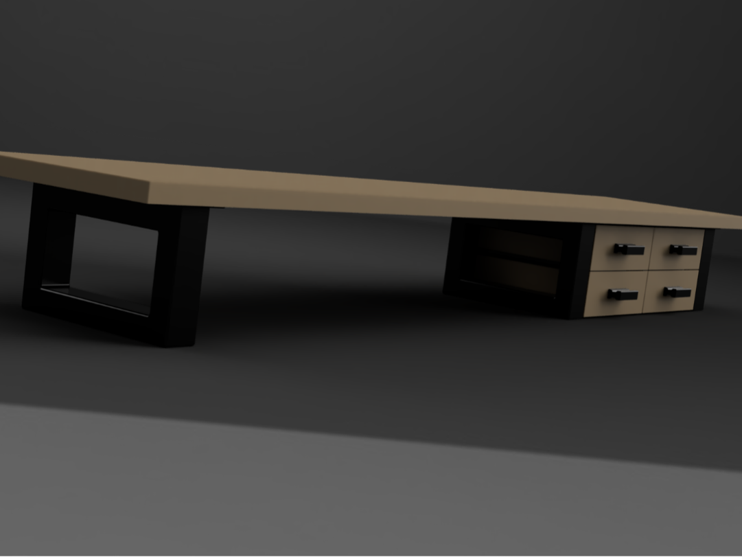 Minimalist Monitor Riser with Drawer