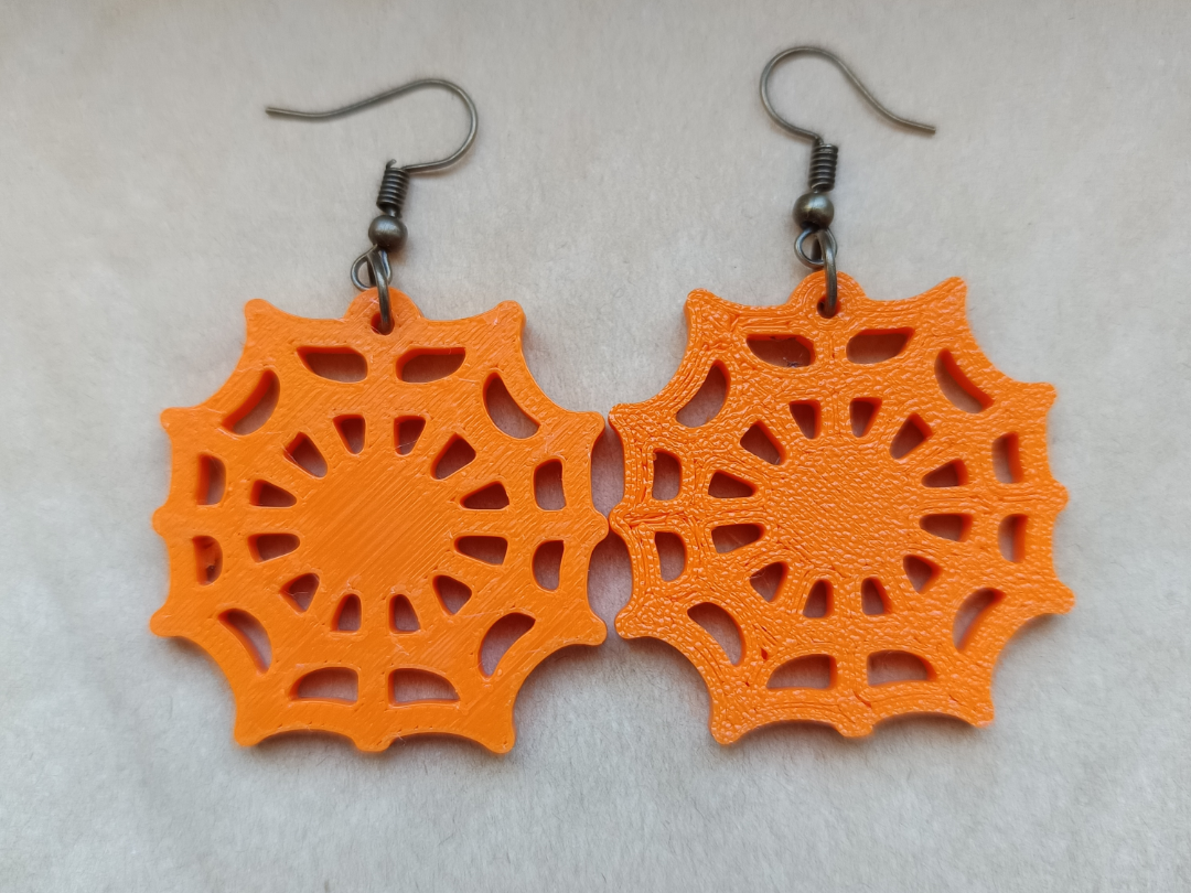Cobweb Halloween Earrings