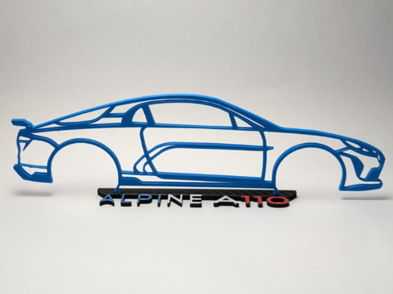Alpine A110 2024 model - wallart silhuette