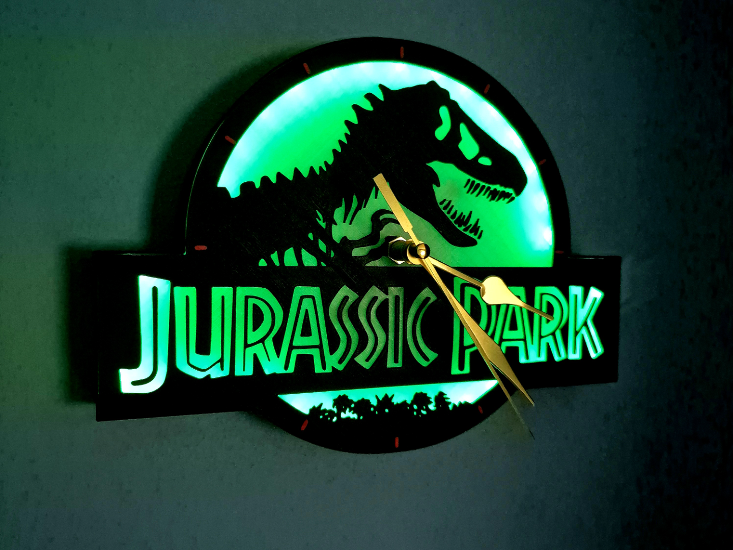 Jurassic Park Clock RGB LED