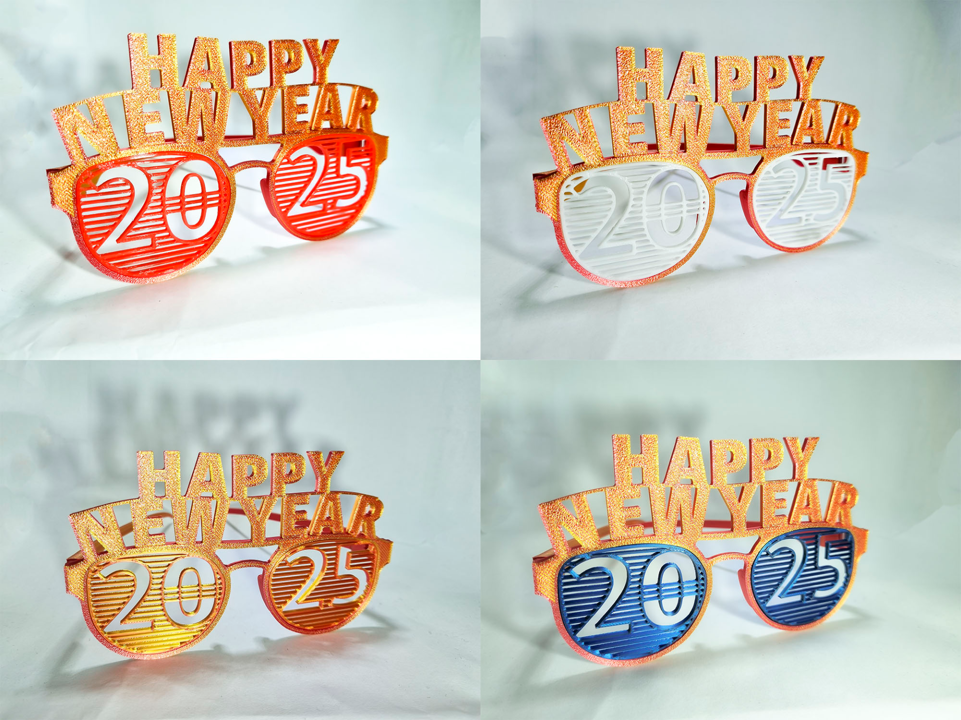 2025 Happy New Year Party Glasses: 20gr of Fun