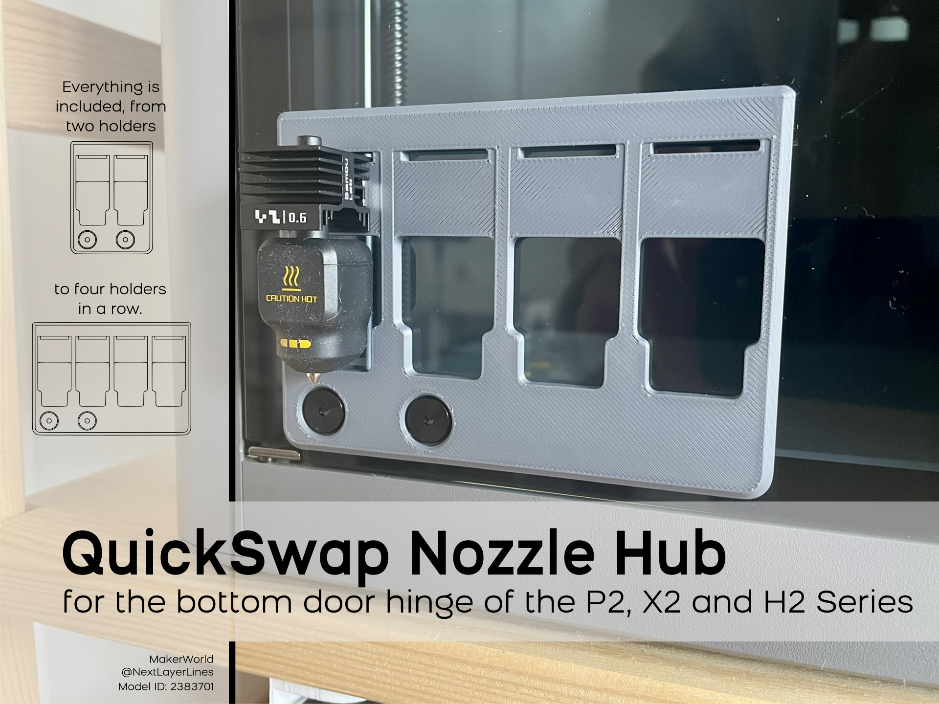 QuickSwap Nozzle Hub - for the bottom door hinge