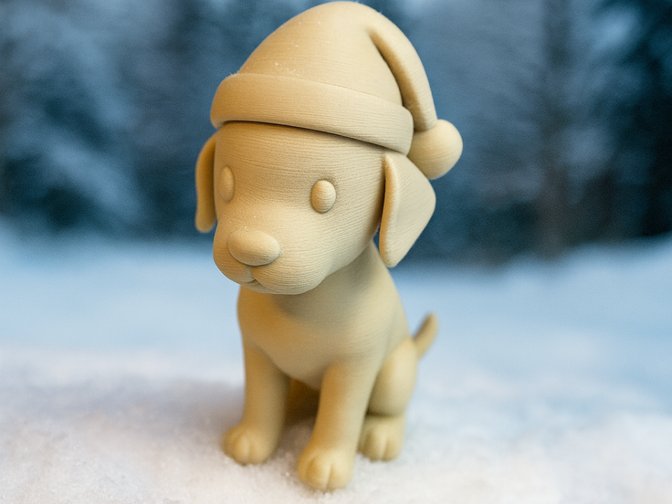 Hund mit Weihnachtsmütze - Weihnachten