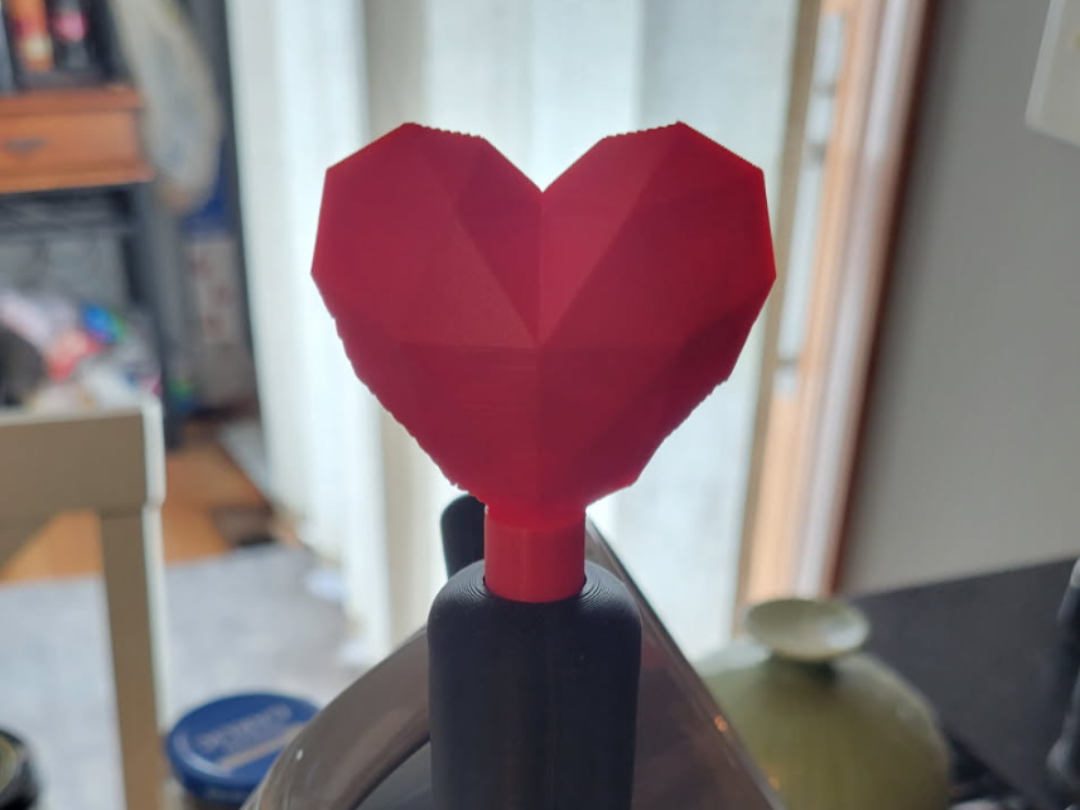 Low Poly Heart Mug Tree Topper