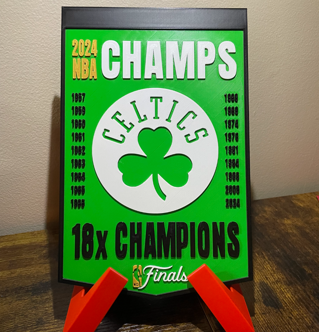 Celtics 18x Champs Sign