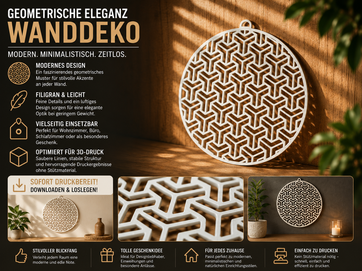 Geometrischer Anhänger III - Fensterdeko