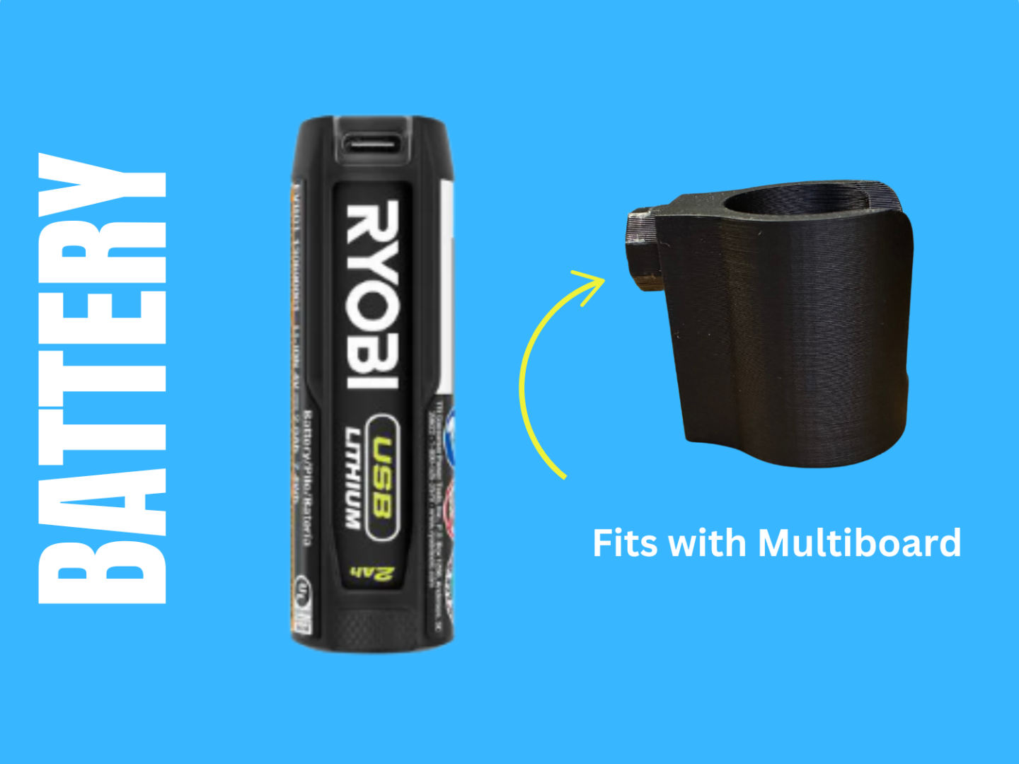 Multiboard Ryobi Battery Holder