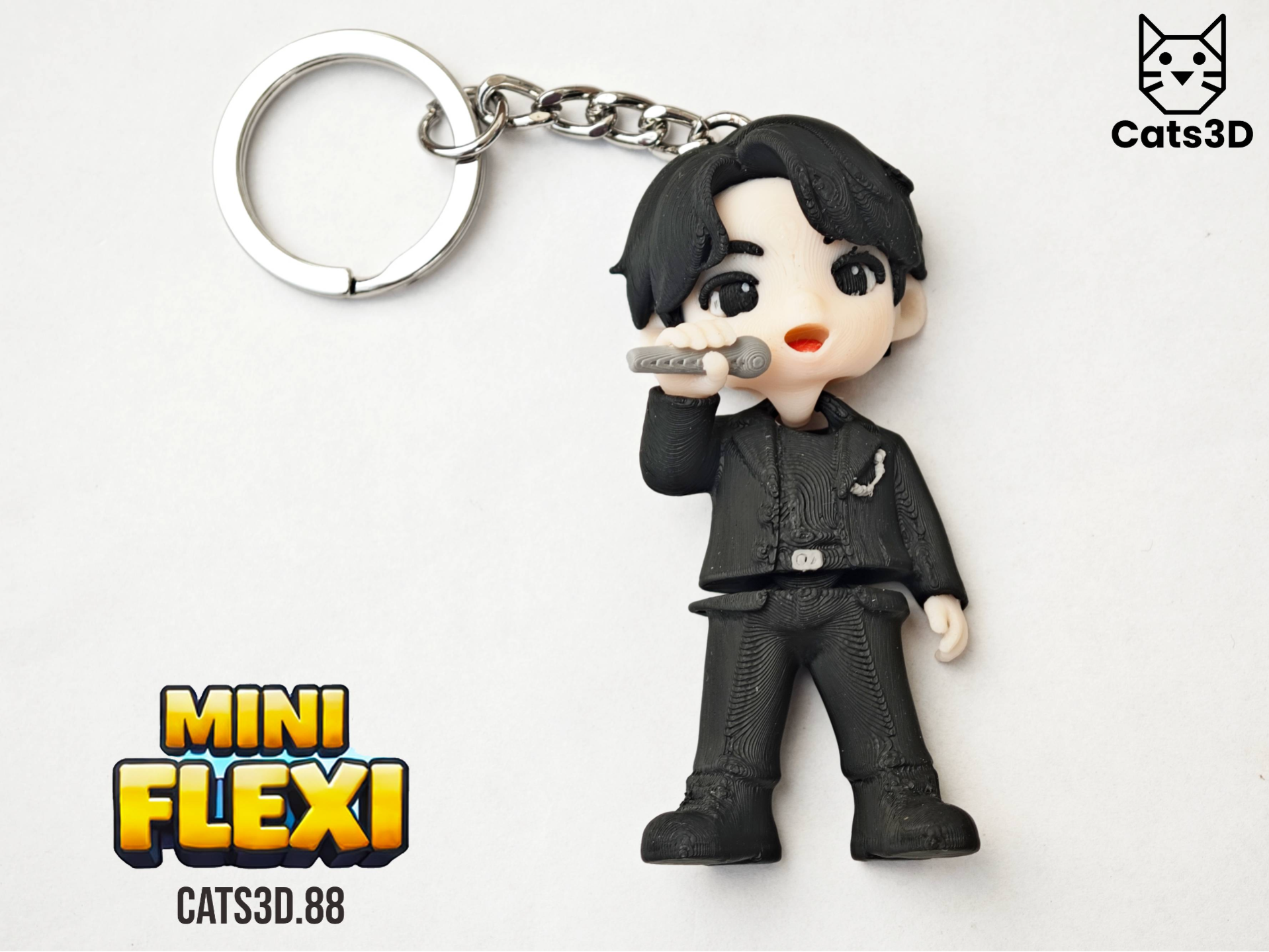 Mini Flexi K-Pop (BTS) Singer Keychain