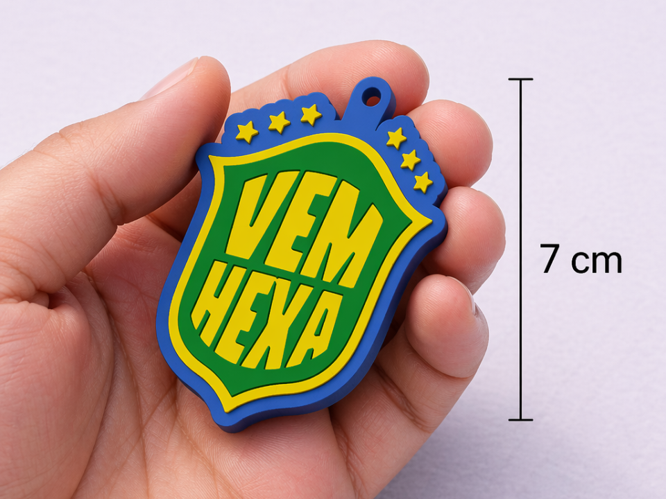 Llavero abrelatas Brasil Vem Hexa copa 2026 futbol