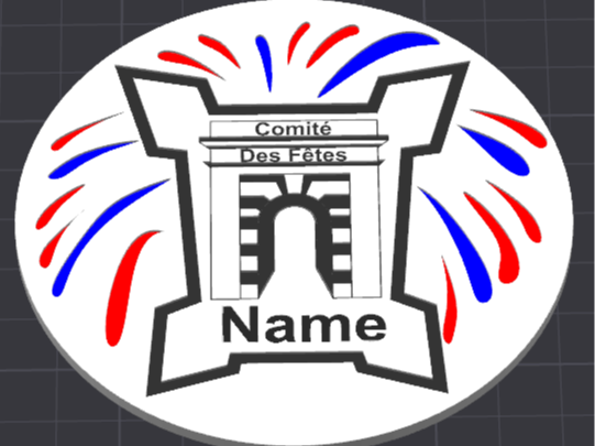 Sous tasse CDF nom personalisable