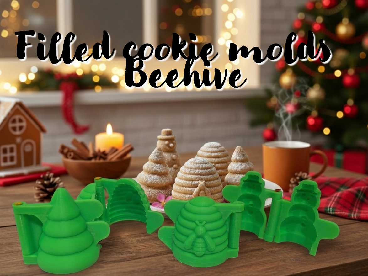 Filled cookie molds – beehive