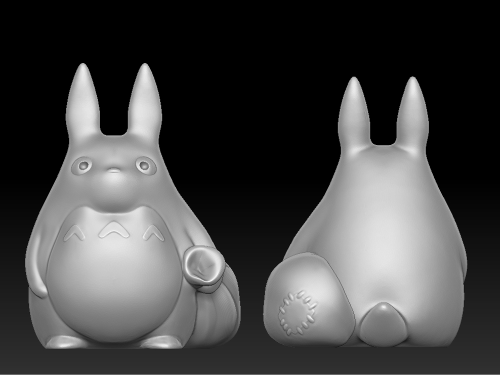 Chu-Totoro Bleu avec son sac de glands