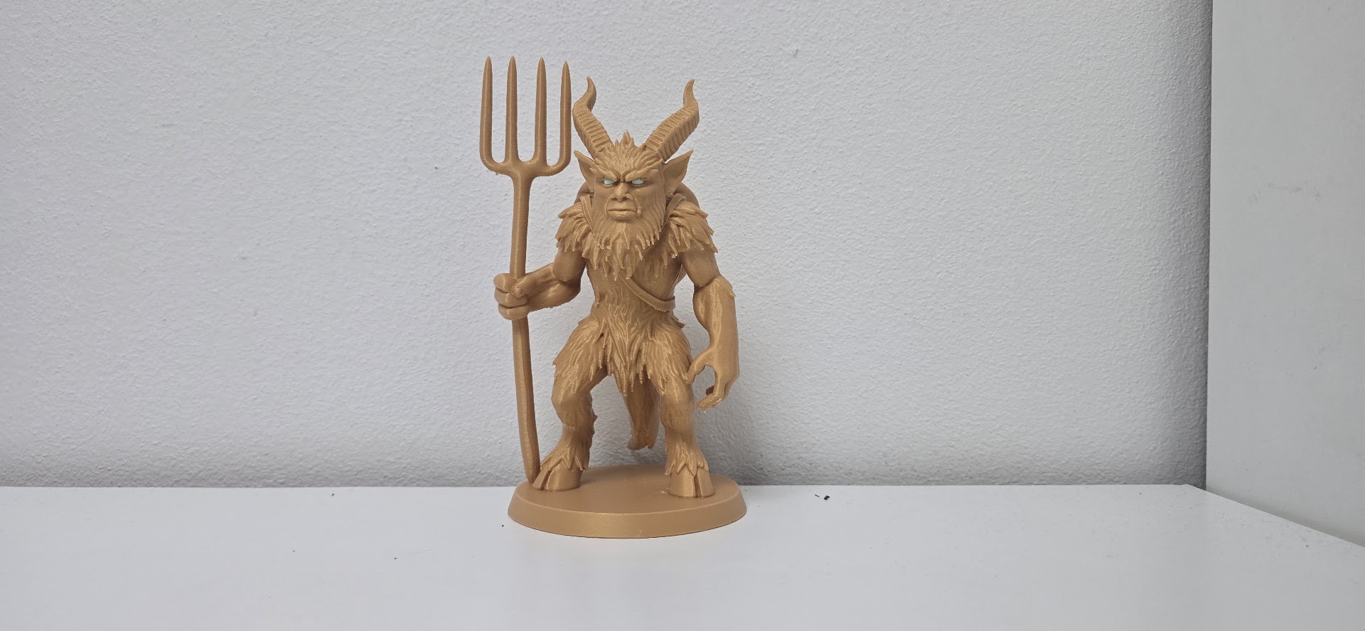 Halloween Forest Krampus – Wooden Demon with Tride