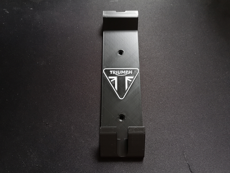 Triumph pillion seat wall hanger