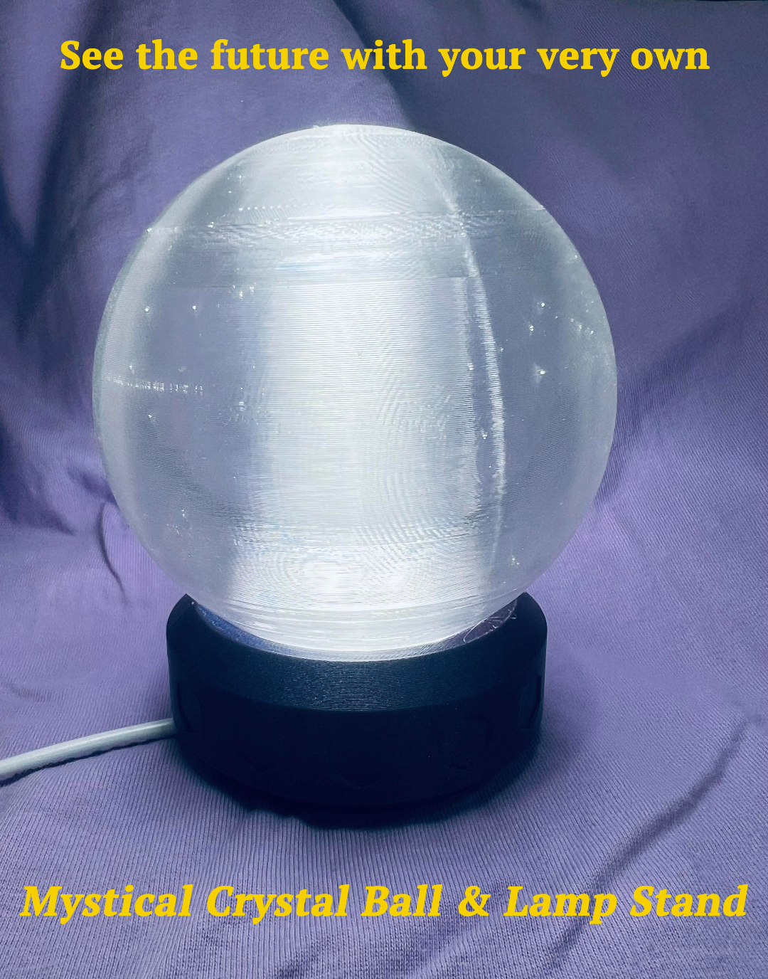 Magical & Mystical Crystal Ball with Lamp Stand