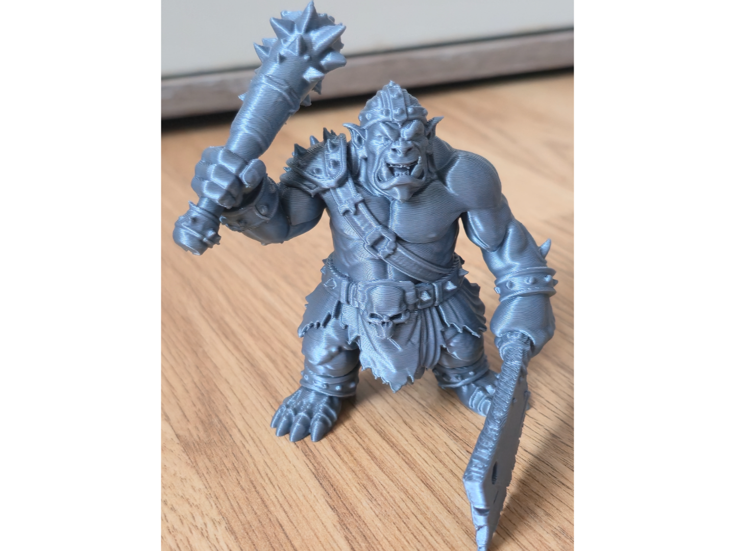 Orc Warlord Figurine – Fantasy Dual Weapon Warrior