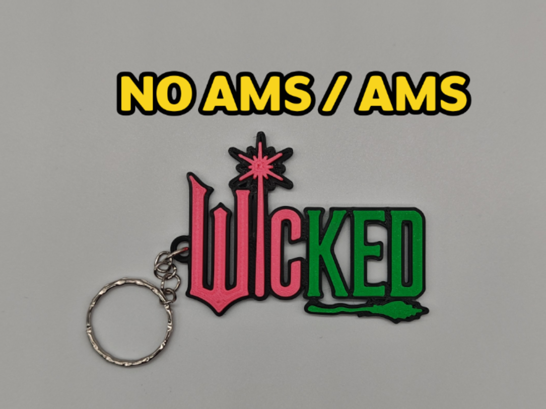 A Wicked Logo Keychain (NO AMS/AMS)
