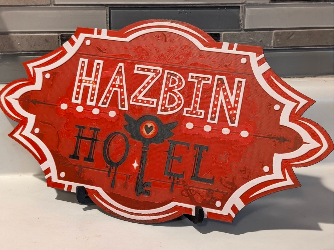 Hazbin Hotel Logo Sign