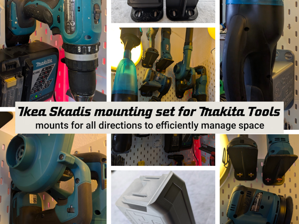 Ikea Skadis Makita tool mounting system