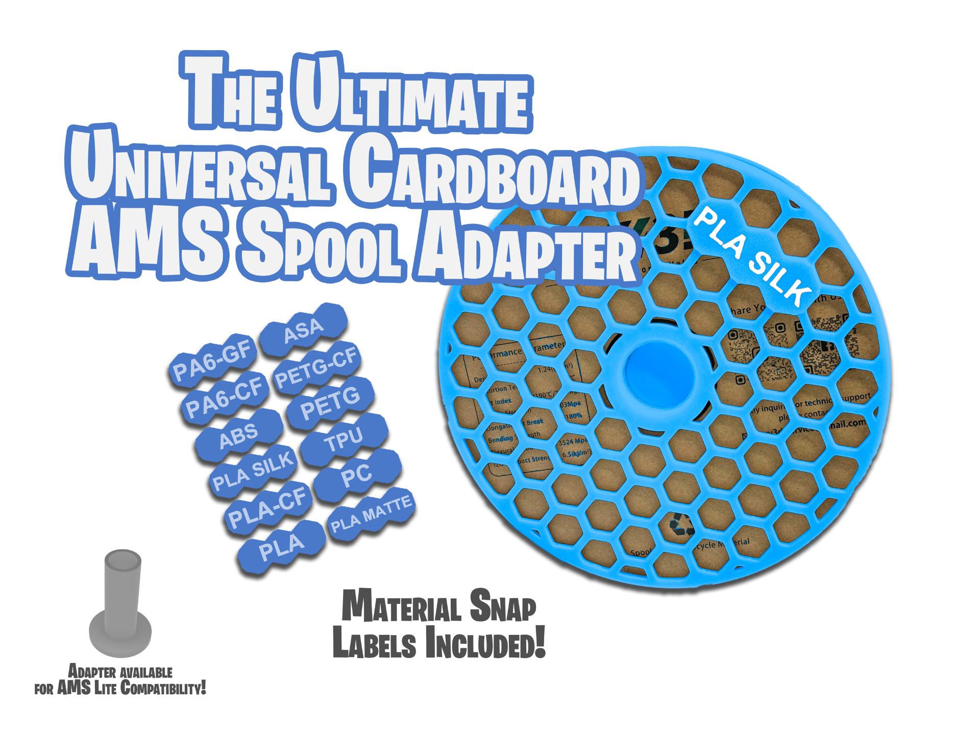Ultimate Cardboard Spool Adapter |AMS Lite Compat.