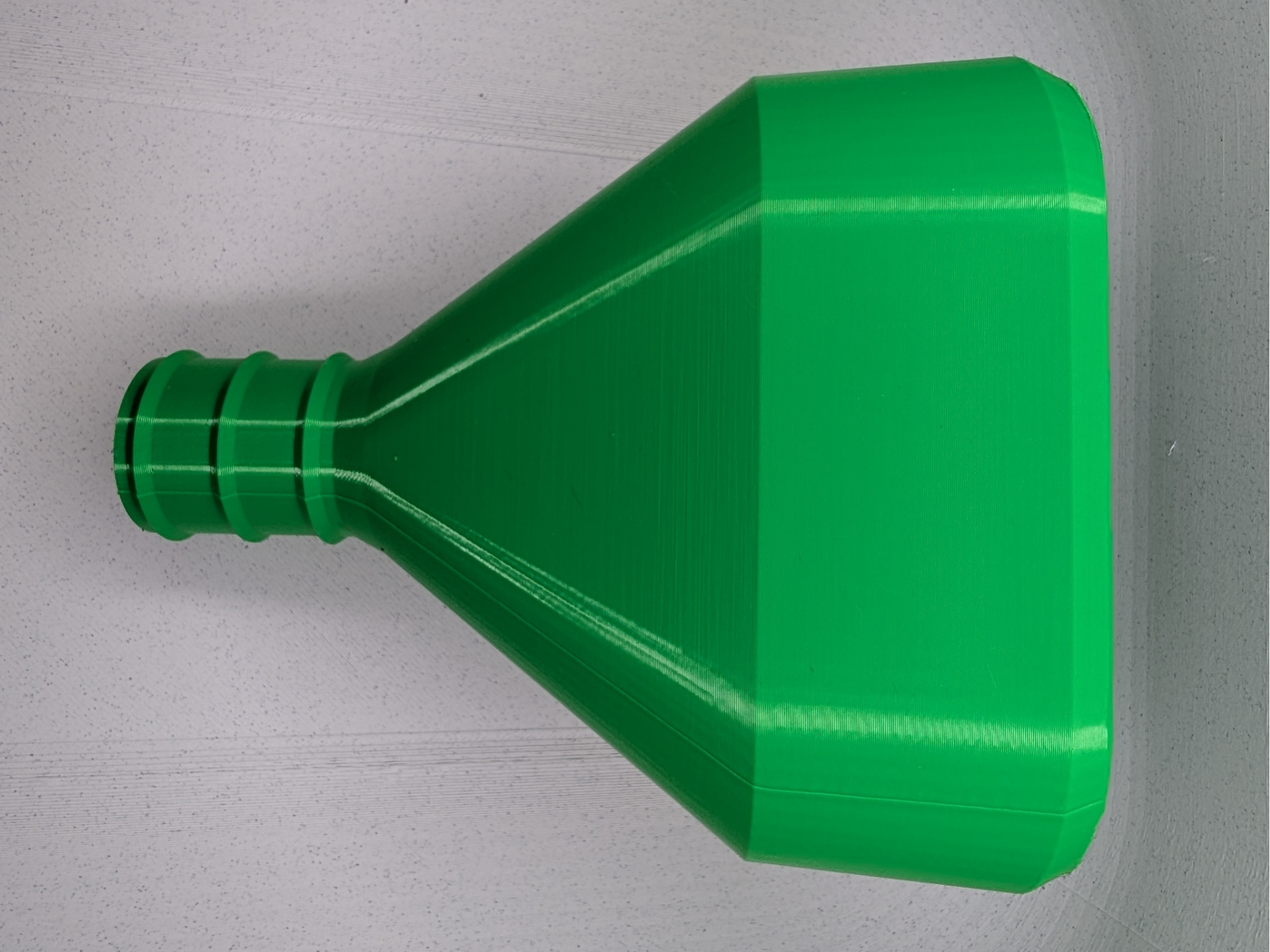 Heavy-Duty Square-Top Oil Funnel with Ribbed Spout