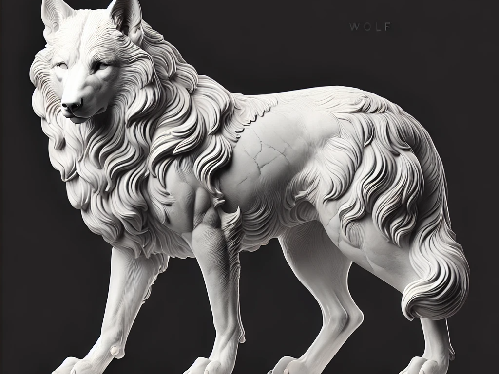 Wolf statue