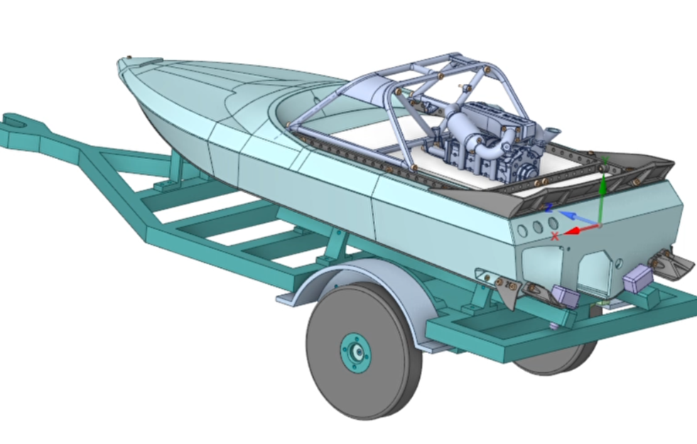 Trailer for Ragnarok RC Boat (MJet)