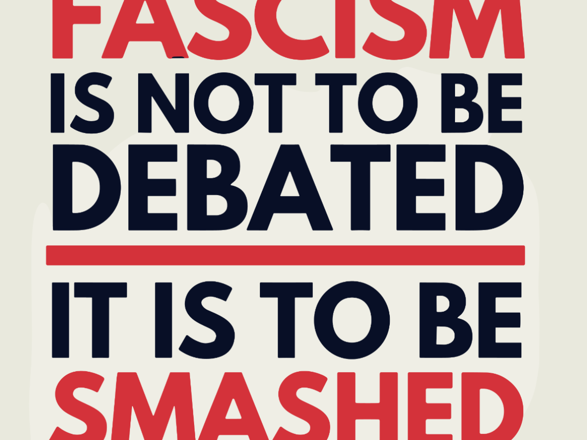 Smashing Fascism Keychain