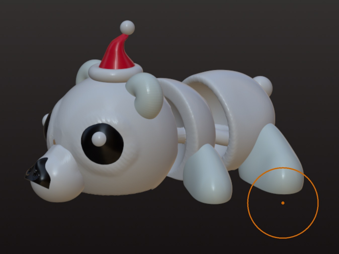 Christmas polar bear