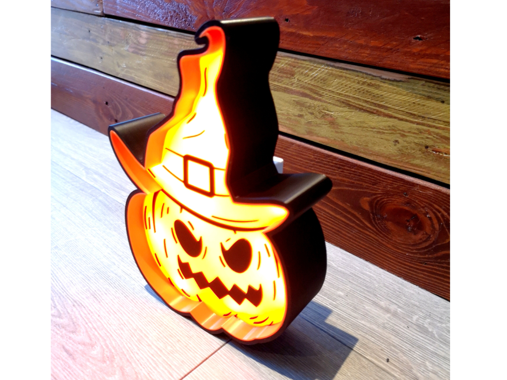 Lampe CItrouille Sorcière
