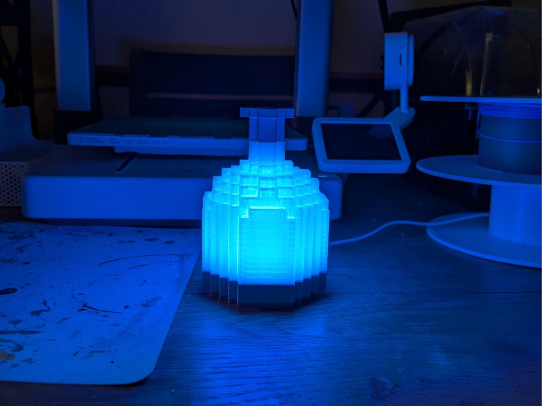 DOOM Inspired Health Potion Bottle Desk Lamp