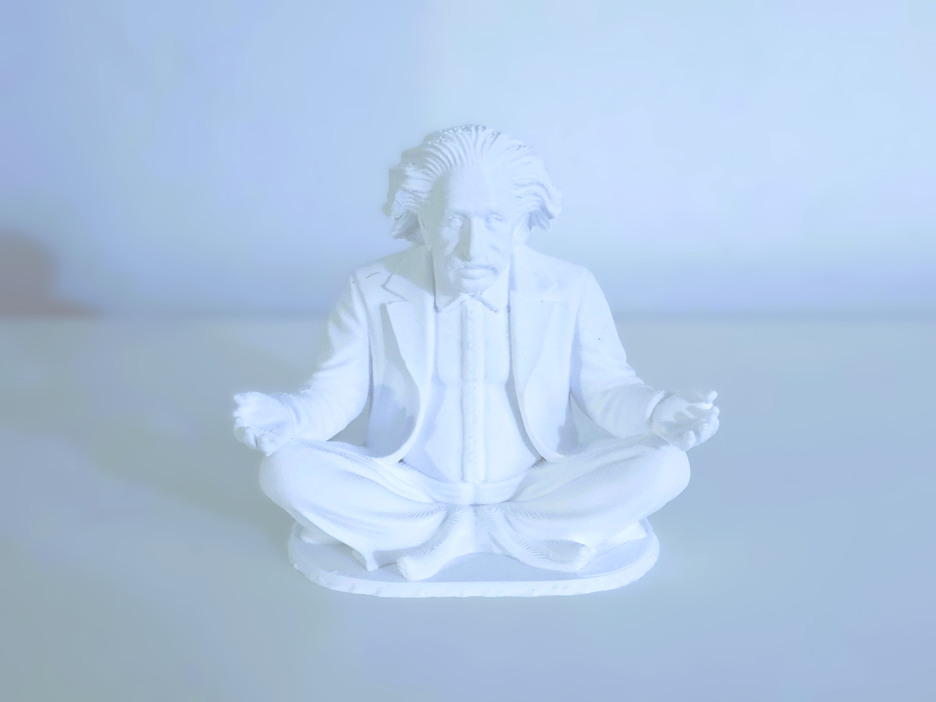 Albert Einstein yoga figure