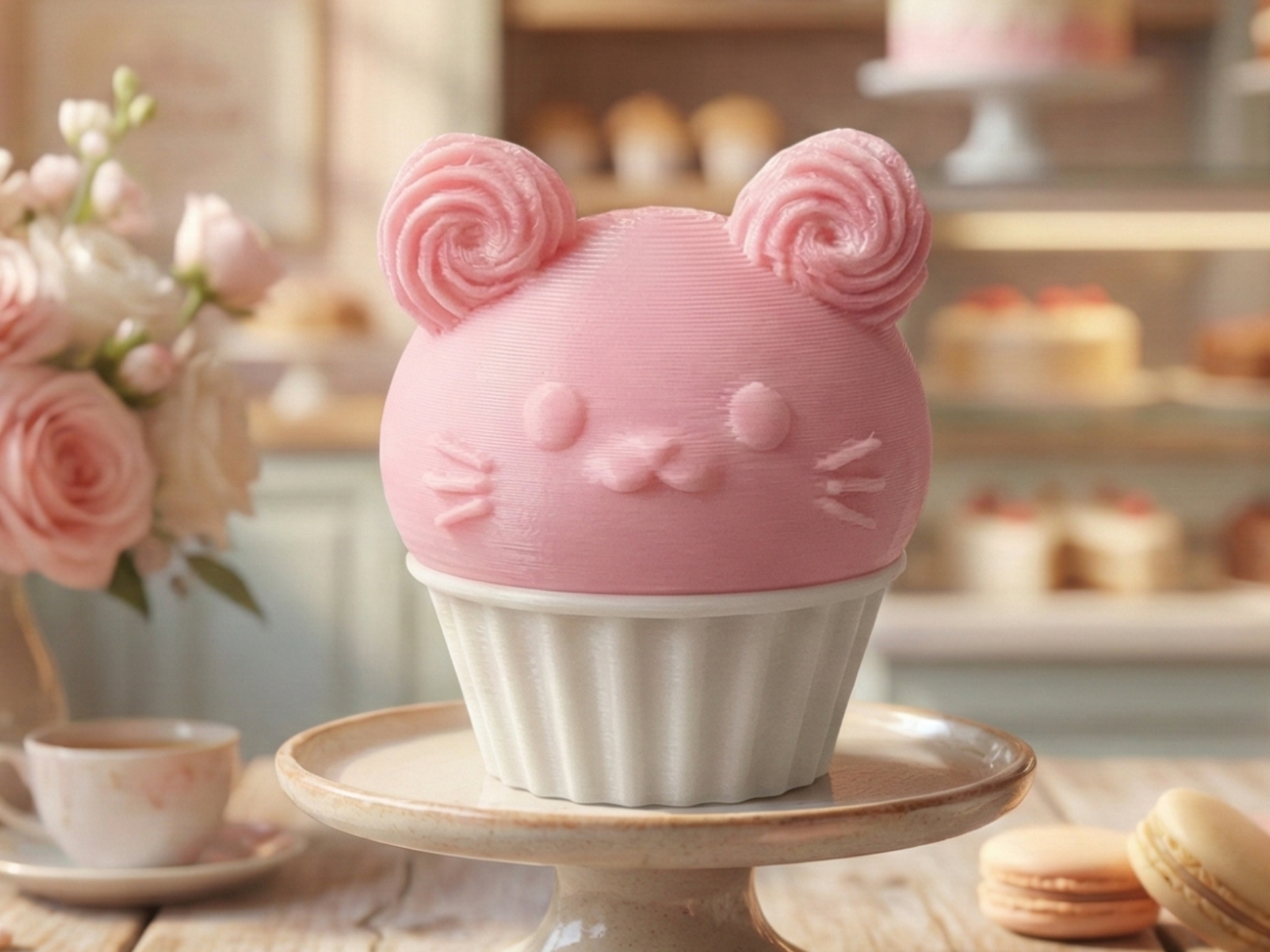 Charming Kitty Mini Cupcake (Quick 30-Min Print!)