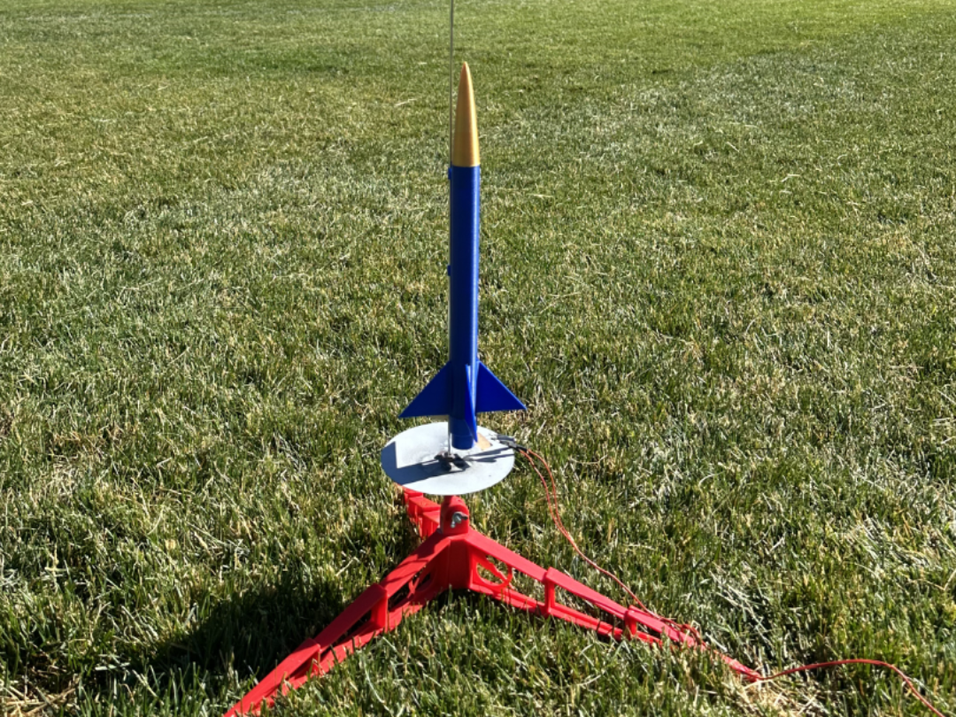 3D printed model rocket for standard Estes engines