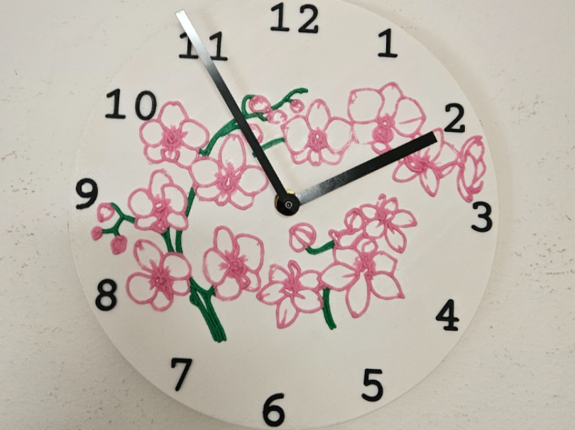 Orchidee Clock