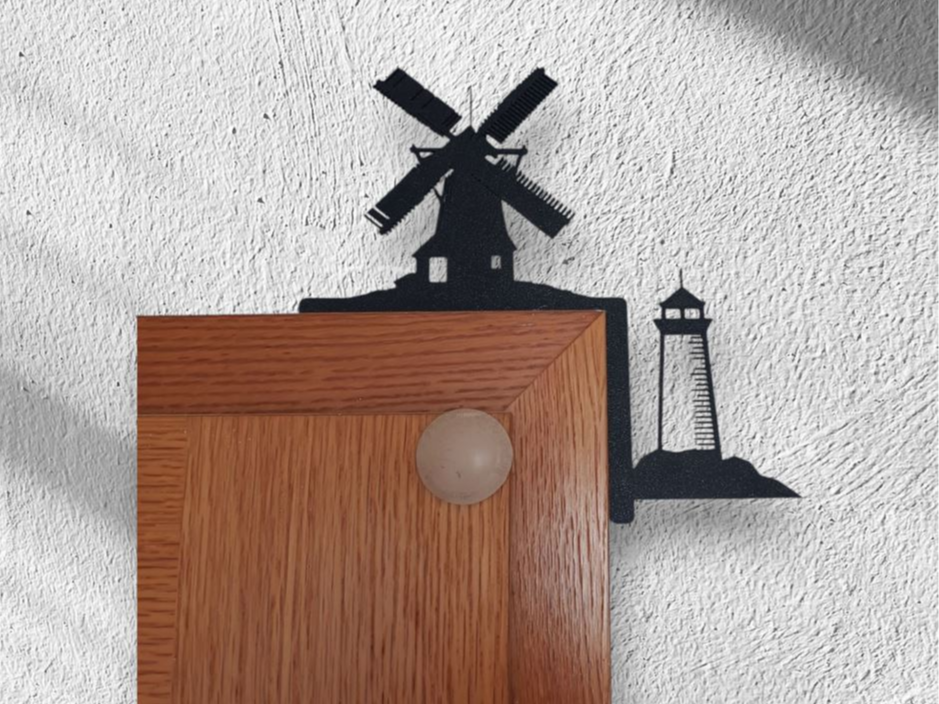 Türrahmen Deko Leuchtturm Mühle Windmühle